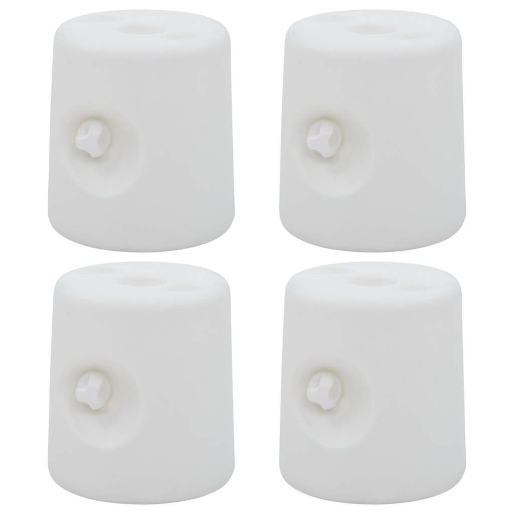 vidaXL Gazebo Weights 4 pcs PE White