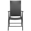 vidaXL 9 Piece Garden Dining Set Black