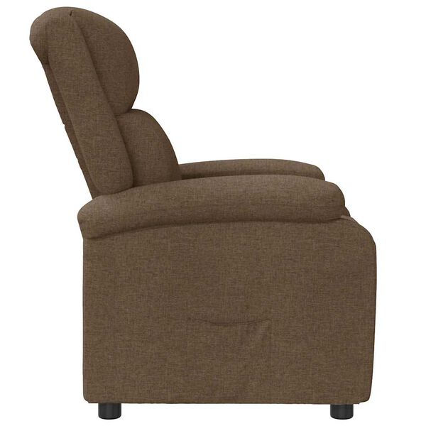 vidaXL Recliner Chair Brown Fabric
