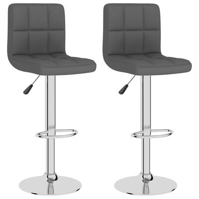 vidaXL Bar Stools 2 pcs Dark Grey Fabric, dark grey vidaXL Bar Stools 2 pcs Dark Grey Fabric