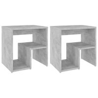 vidaXL Bed Cabinets 2 pcs Concrete Grey 40x30x40 cm Engineered Wood, concrete grey vidaXL Bed Cabinets 2 pcs Concrete Grey 40x30x40 cm Engineered Wood
