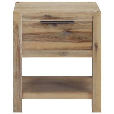 vidaXL Nightstand with Drawer 40x30x48 cm Solid Acacia Wood,  vidaXL Nightstand with Drawer 40x30x48 cm Solid Acacia Wood