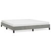 vidaXL Bed Frame without Mattress Light Grey 183x203 cm King Velvet