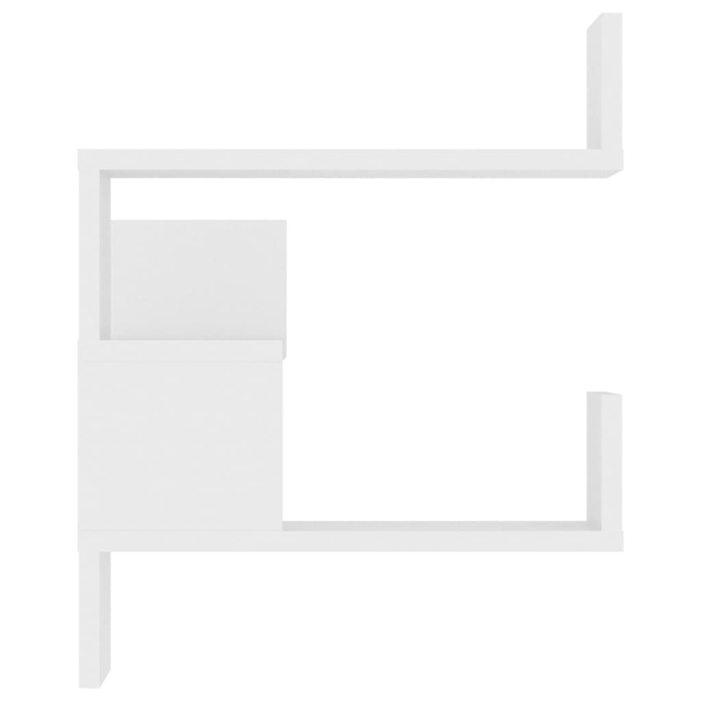 vidaXL Wall Corner Shelf 2 pcs White 40x40x50 cm Engineered Wood