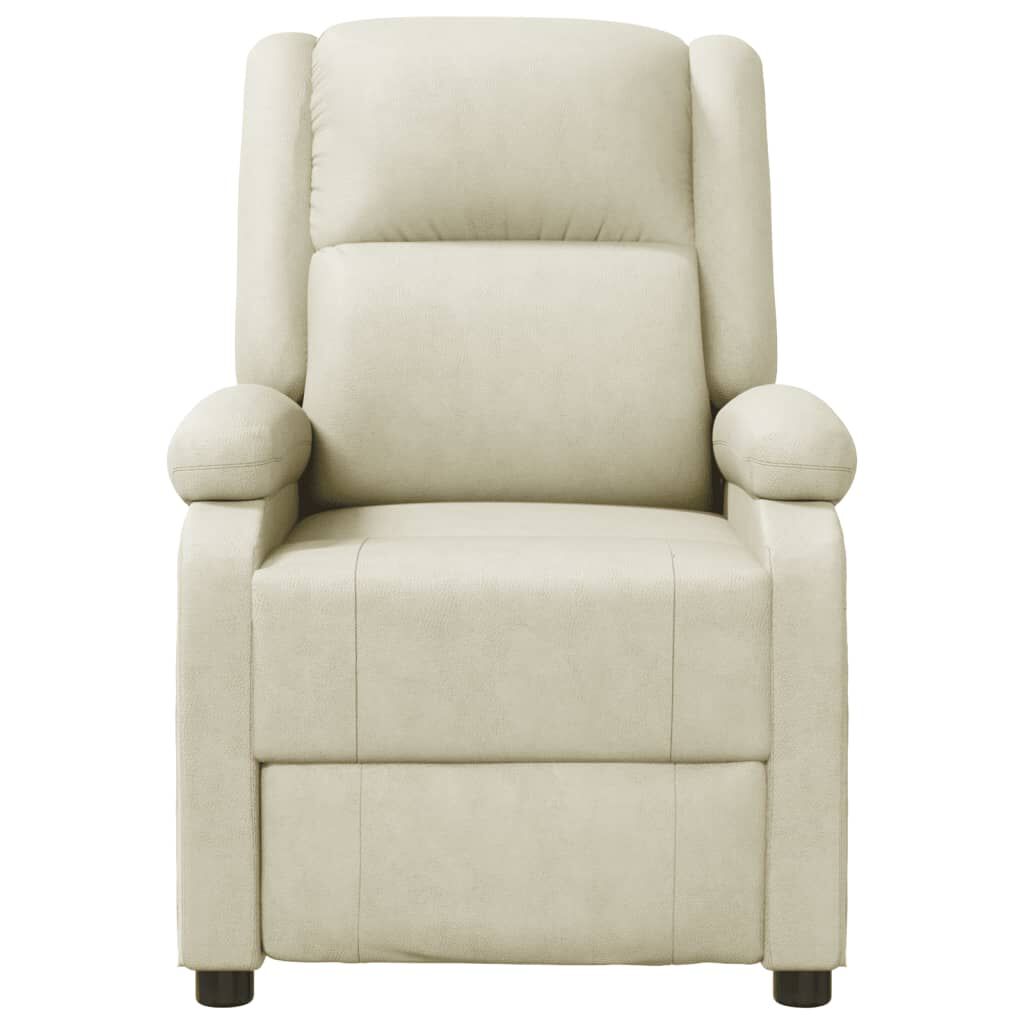 vidaXL Recliner Chair White Faux Leather