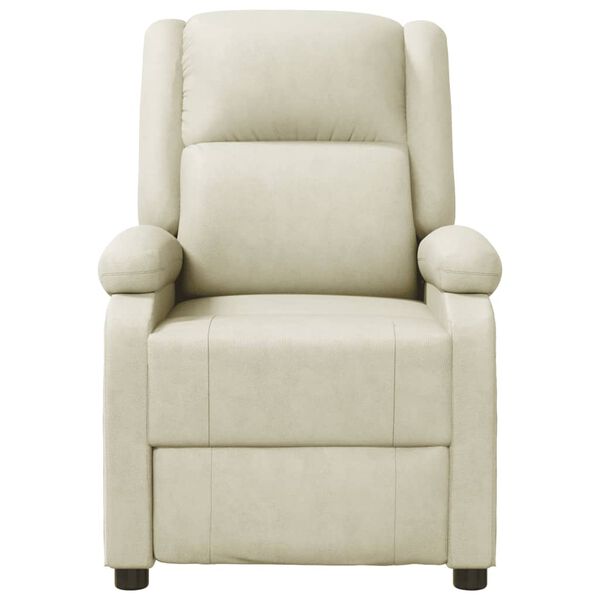 vidaXL Recliner Chair White Faux Leather