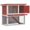 vidaXL Outdoor Rabbit Hutch 1 Door Red Wood
