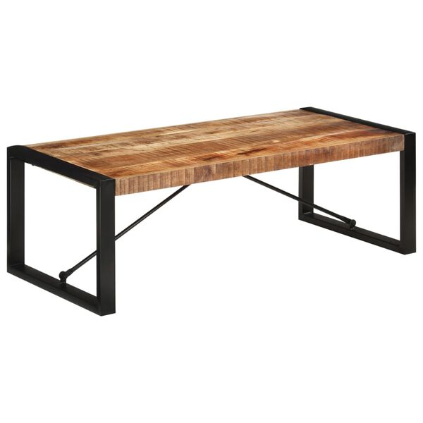 vidaXL Dining Table 120x55x40 cm Solid Rough Wood Mango