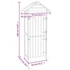 vidaXL Garden Storage Cabinet Brown 42.5x64x190 cm