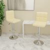 vidaXL Bar Stools 2 pcs Cream Fabric