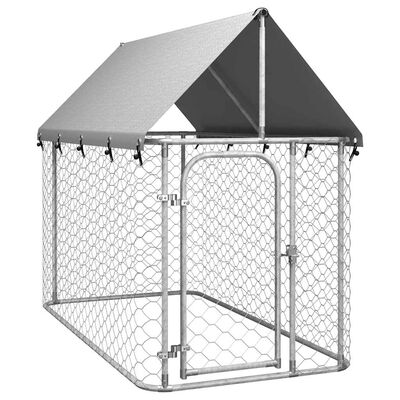 vidaXL Outdoor Dog Kennel with Roof 200x100x150 cm,  vidaXL Outdoor Dog Kennel with Roof 200x100x150 cm