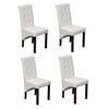 vidaXL Dining Chairs 4 pcs White Faux Leather