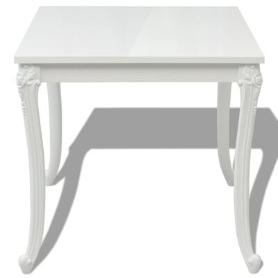 vidaXL Dining Table 80x80x76 cm High Gloss White,  vidaXL Dining Table 80x80x76 cm High Gloss White