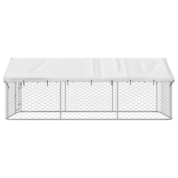 vidaXL Outdoor Dog Kennel with Roof 400x200x150 cm