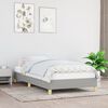 vidaXL Bed Frame without Mattress Light Grey 92x187 cm Single Fabric