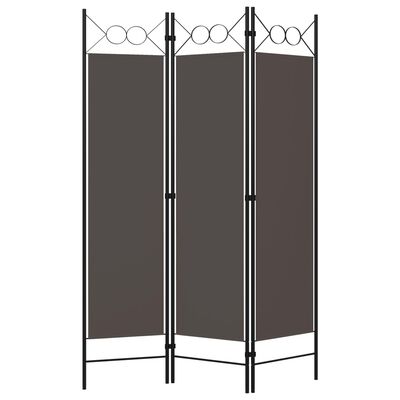vidaXL 3-Panel Room Divider Anthracite 120x180 cm, anthracite vidaXL 3-Panel Room Divider Anthracite 120x180 cm