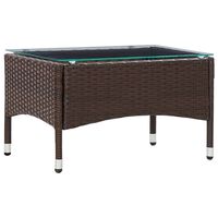 vidaXL Coffee Table Brown 60x40x36 cm Poly Rattan, brown vidaXL Coffee Table Brown 60x40x36 cm Poly Rattan