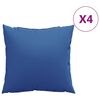 vidaXL Sofa Cushions 4 pcs Royal Blue 50x50 cm Fabric