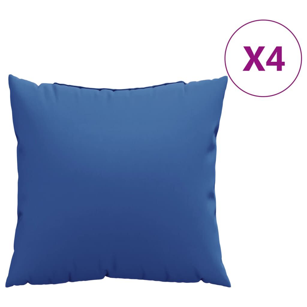 vidaXL Sofa Cushions 4 pcs Royal Blue 50x50 cm Fabric