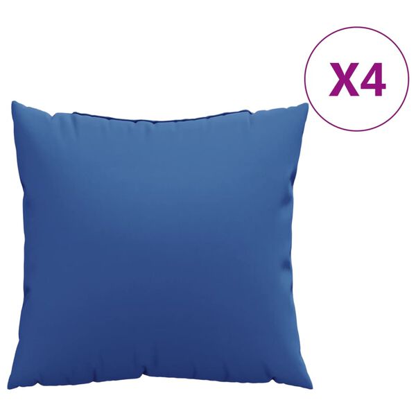 vidaXL Sofa Cushions 4 pcs Royal Blue 50x50 cm Fabric