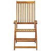 vidaXL Folding Garden Chairs with Cushions 8 pcs Solid Acacia Wood