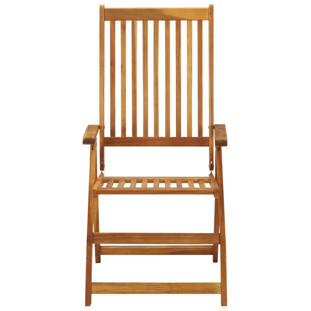 vidaXL Folding Garden Chairs with Cushions 8 pcs Solid Acacia Wood
