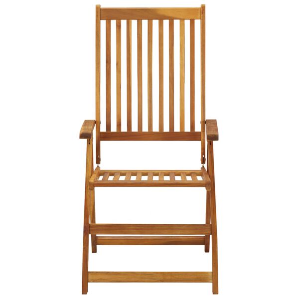 vidaXL Folding Garden Chairs with Cushions 8 pcs Solid Acacia Wood