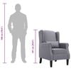 vidaXL Armchair Dark Grey Fabric