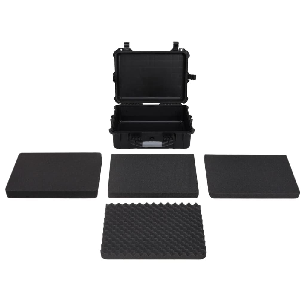 vidaXL Portable Flight Case Black 52x40x19 cm PP