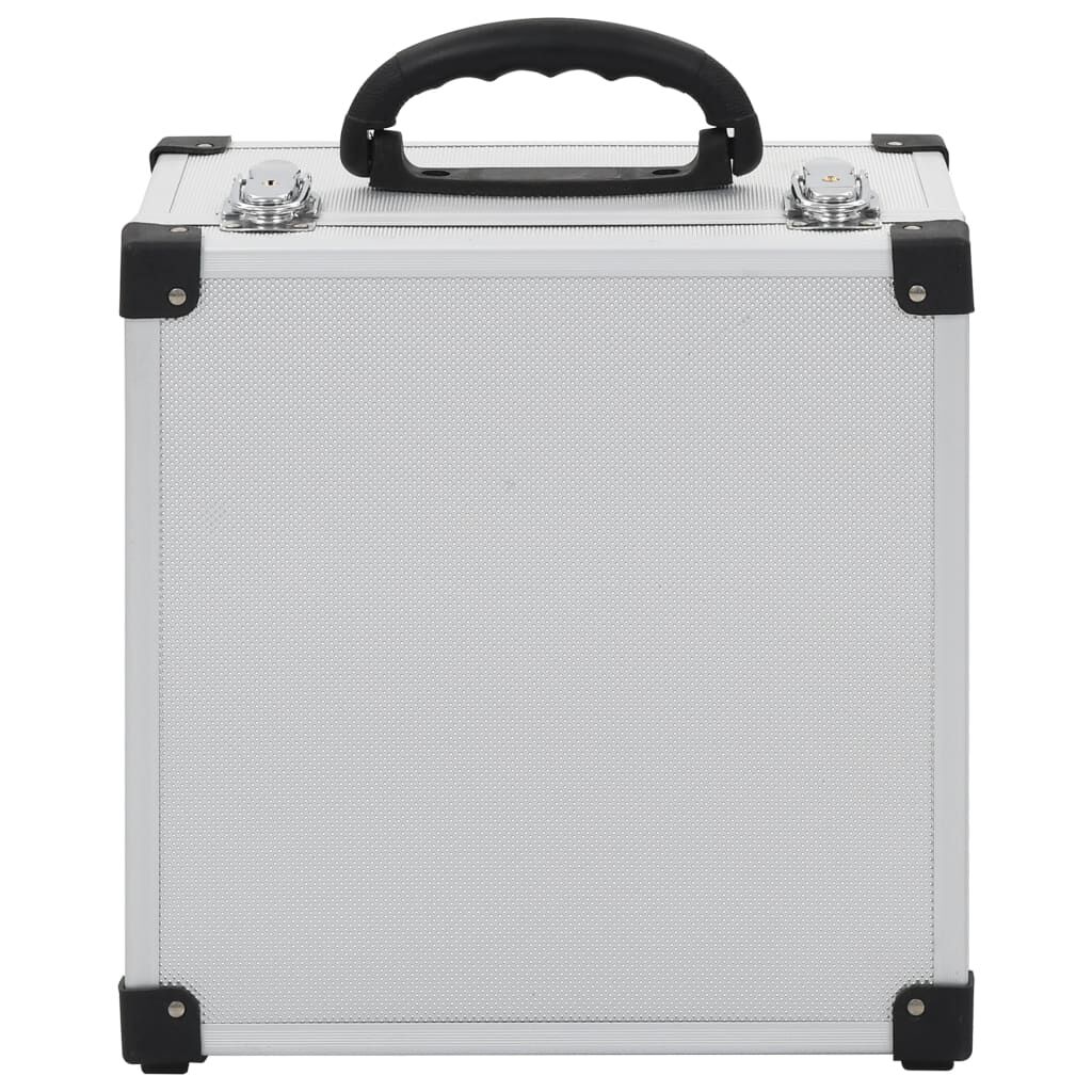 vidaXL CD Case for 40 CDs Aluminium ABS Silver