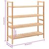 vidaXL Shoe Rack Solid Walnut Wood 69x26x81 cm