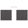 vidaXL Sideboard Grey 80x36x75 cm Engineered Wood