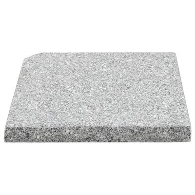vidaXL Umbrella Weight Plates 4 pcs Grey Granite Square 100 kg,  vidaXL Umbrella Weight Plates 4 pcs Grey Granite Square 100 kg