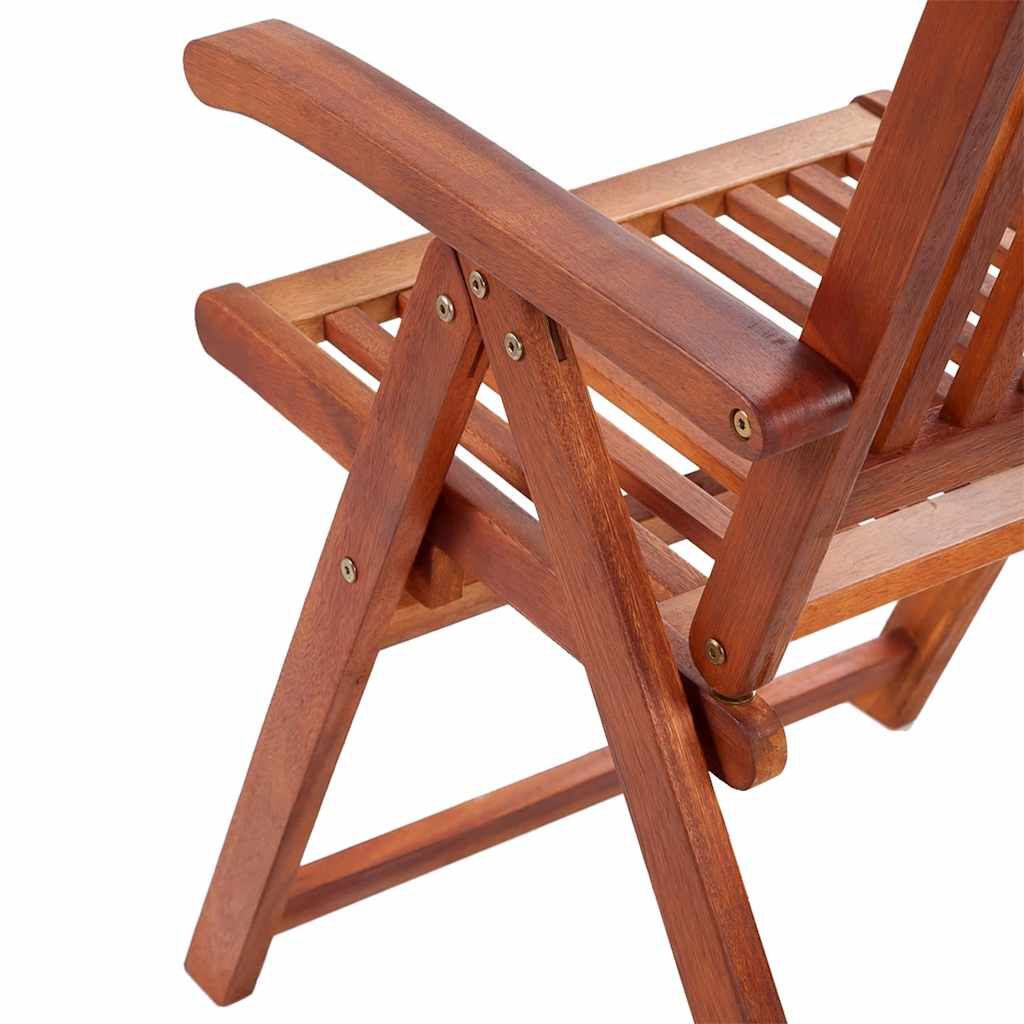 vidaXL Folding Garden Chairs 2 pcs Solid Acacia Wood Brown