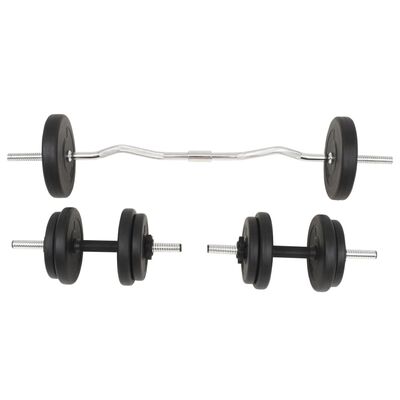 vidaXL Barbell and Dumbbell Set 30 kg,  vidaXL Barbell and Dumbbell Set 30 kg