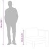 vidaXL Middle Sofa with 1 Armrest Dark Grey Solid Acacia Wood