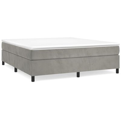 vidaXL Bed Frame without Mattress Light Grey 180x200 cm Super King Velvet, light grey vidaXL Bed Frame without Mattress Light Grey 180x200 cm Super King Velvet