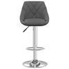 vidaXL Bar Stool 2 Pcs Dark Grey Velvet