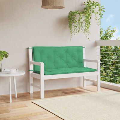 vidaXL Garden Bench Cushion Green 120x(50+50)x7cm Oxford Fabric, green vidaXL Garden Bench Cushion Green 120x(50+50)x7cm Oxford Fabric
