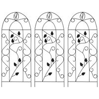 vidaXL Plant Climbing Racks 3 pcs Black 40x100 cm Iron,  vidaXL Plant Climbing Racks 3 pcs Black 40x100 cm Iron