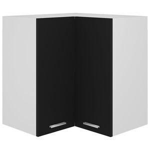 vidaXL Hanging Corner Cabinet "Lyon" Black 57x57x60 cm Engineered Wood