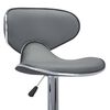 vidaXL Bar Stools 2 pcs Grey Faux Leather