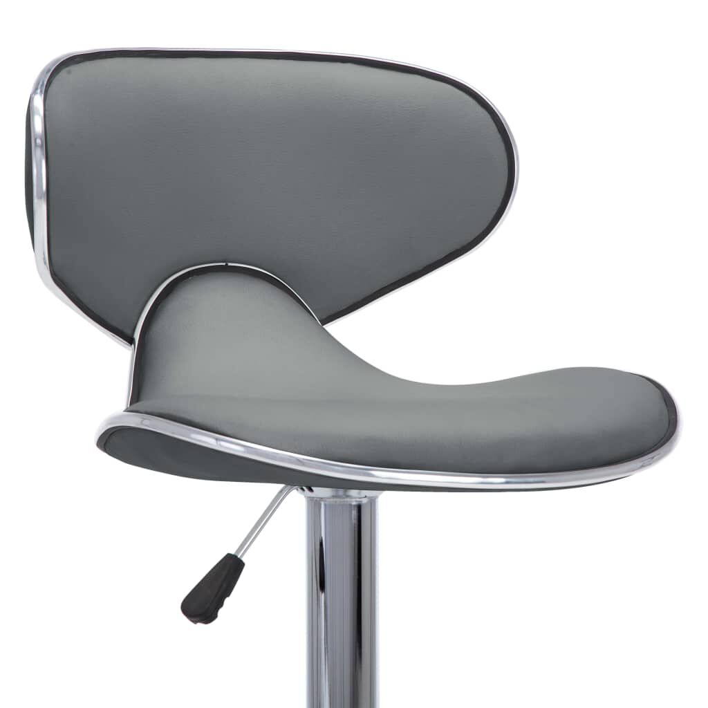 vidaXL Bar Stools 2 pcs Grey Faux Leather