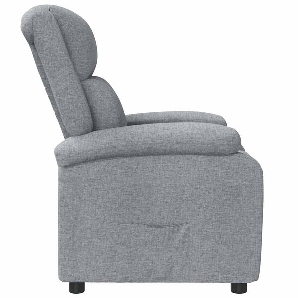 vidaXL Recliner Chair Light Grey Fabric
