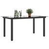 vidaXL Garden Table Black 150x90x74 cm Aluminium and Glass