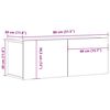 vidaXL TV Cabinets 2 pcs Black 80x30x30 cm Engineered Wood