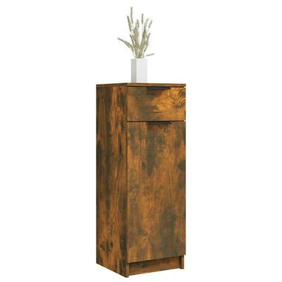 vidaXL Bathroom Cabinet Smoked Oak 32x34x90 cm Engineered Wood, smoked oak vidaXL Bathroom Cabinet Smoked Oak 32x34x90 cm Engineered Wood