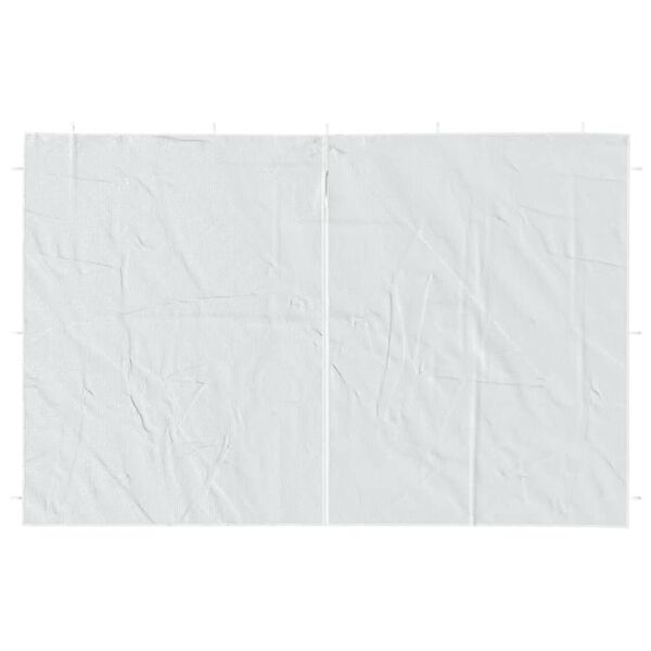 vidaXL Party Tent Sidewall 2 pcs with Zipper PE White