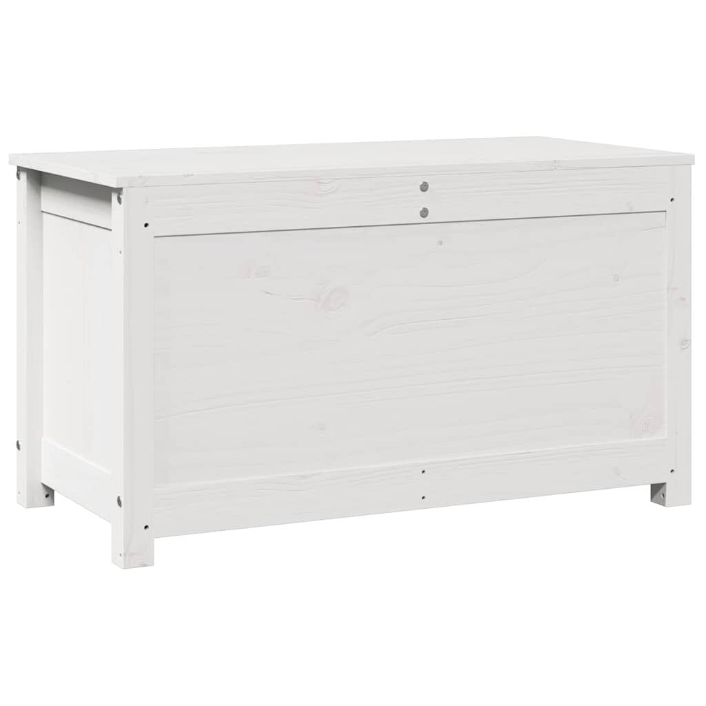 vidaXL Storage Box White 80x40x45.5 cm Solid Wood Pine