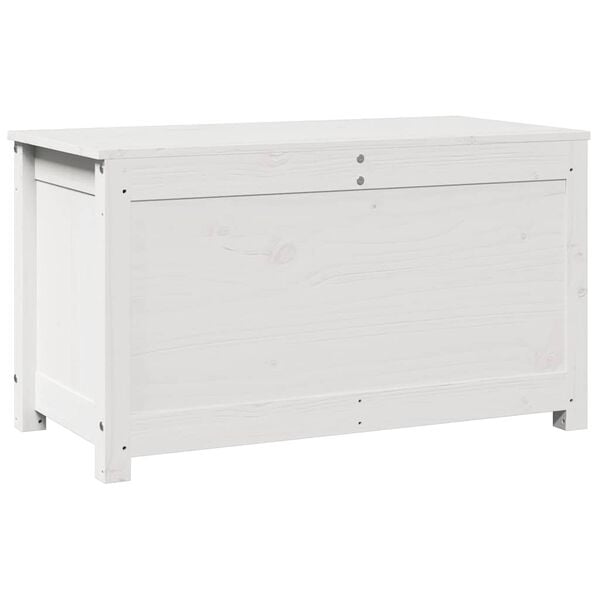 vidaXL Storage Box White 80x40x45.5 cm Solid Wood Pine